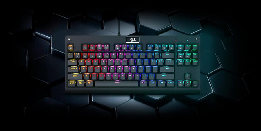 Teclado gamer mec Redragon Dark Avenger K568 RGB