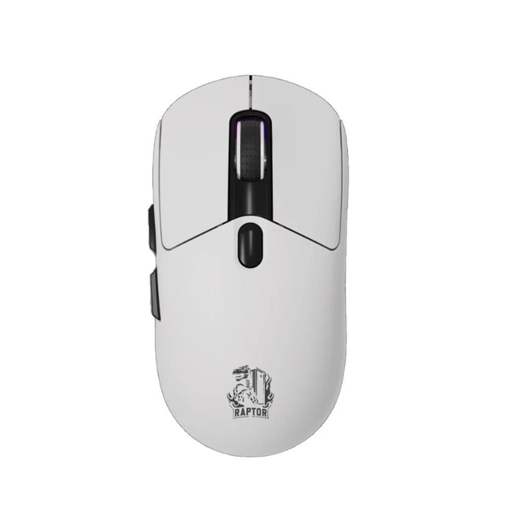 Mouse Gamer Raptor Storm Grip Wireless 7 botones 24000dpi RGB Pixart Sensor White (7558)