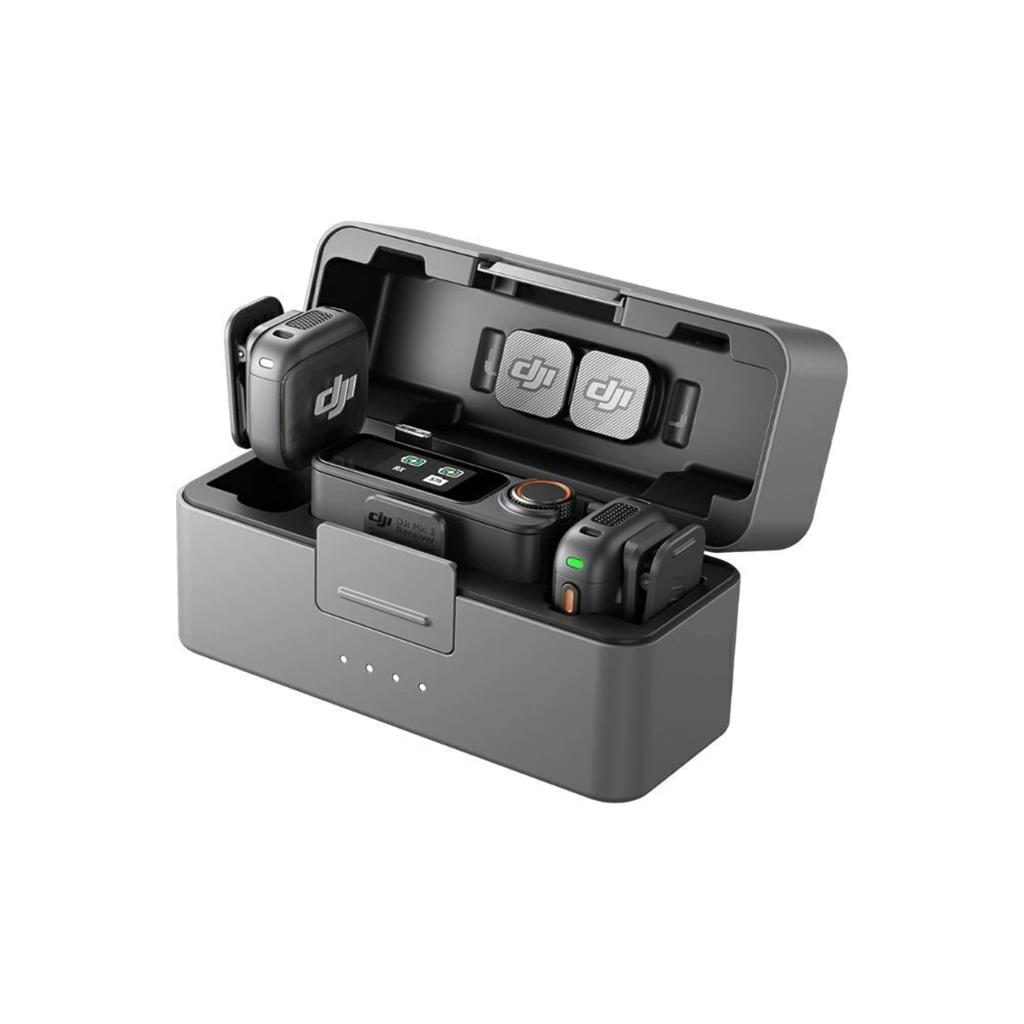 Microfono DJI Mic 3 (2 TX + 1 RX + Charging Case)