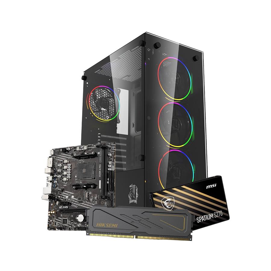 Sentinel Raptor Combo PC Gamer Base AM4 – Gabinete Raptor Sentinel + 8GB RAM Hiks