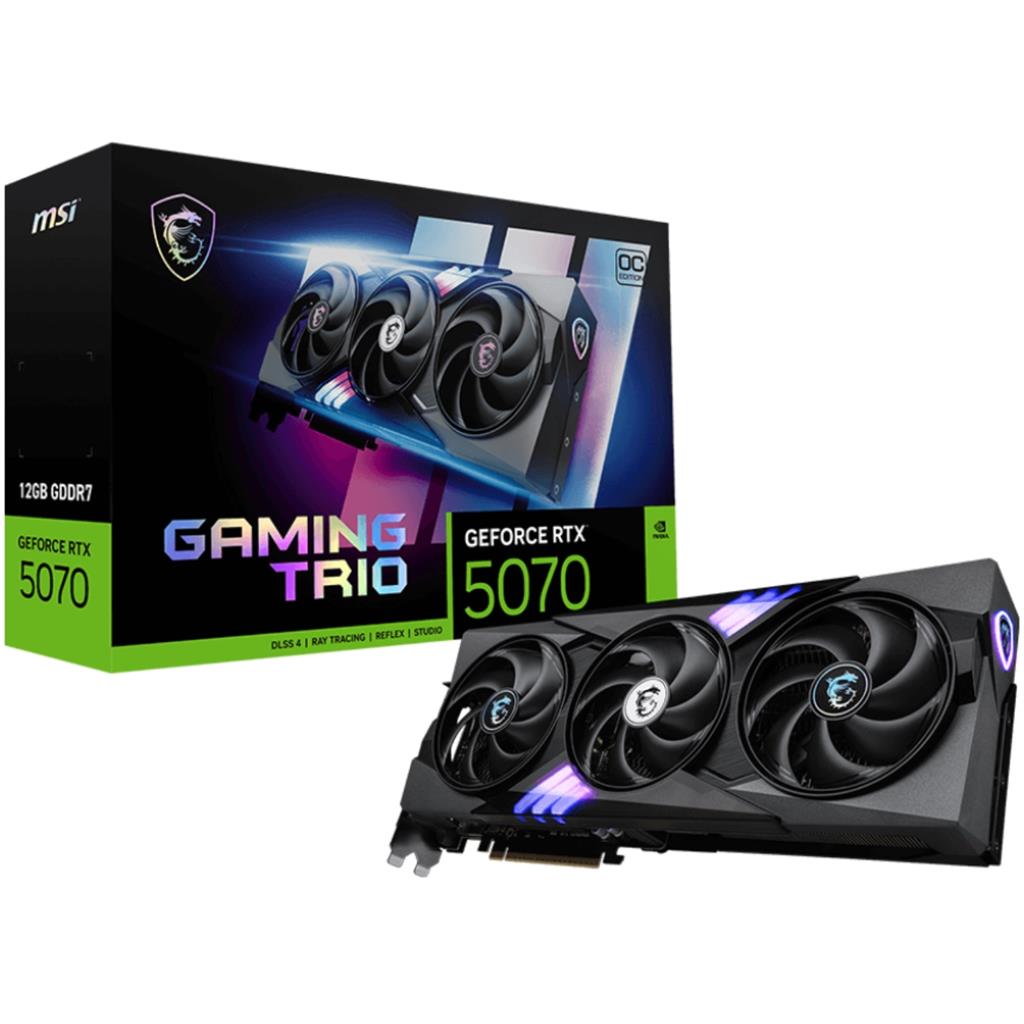 Placa MSI NVIDIA GeForce RTX 5070 12G GAMING TRIO OC