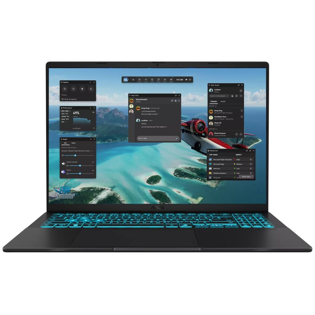 Notebook Asus V16 Gaming Core 7 240H 16GB SSD 1TB RTX 5060 8GB 16" WUXGA 144Hz