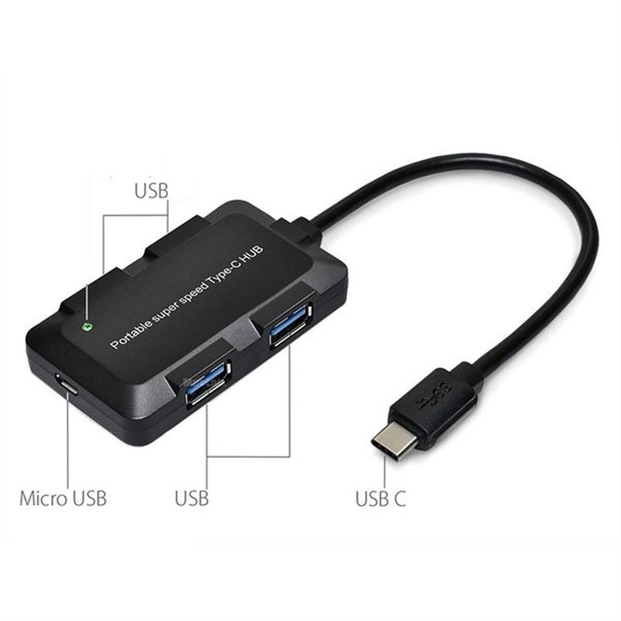 Hub USB-C 2.0 4 port USB Netmak (NM-HUBC)