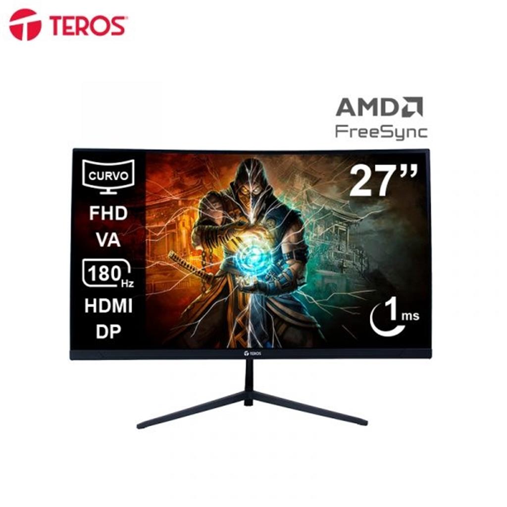 Monitor Teros TE-2787G Gaming 27" Curvo VA FHD (1920X1080) 180Hz 1ms Ficha USA