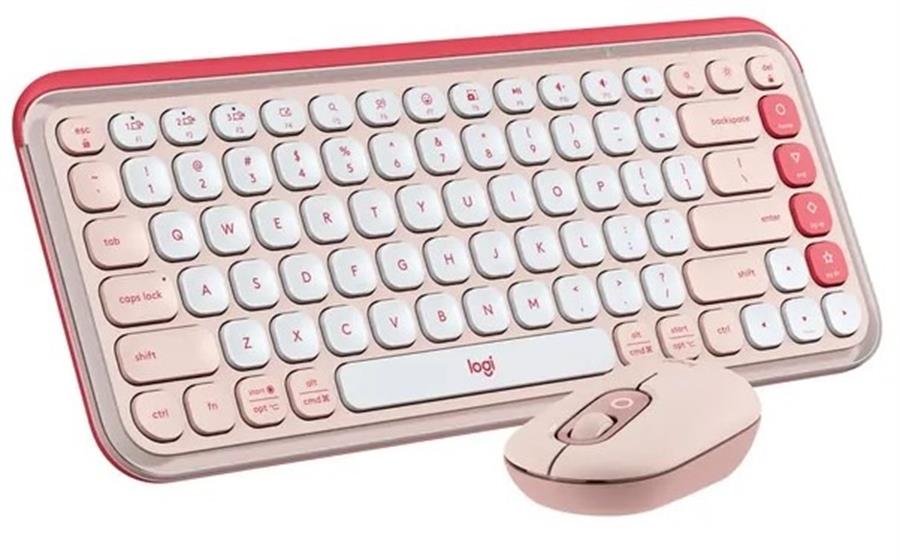 Teclado + Mouse Logitech Pop Icon Rose (920-013053)