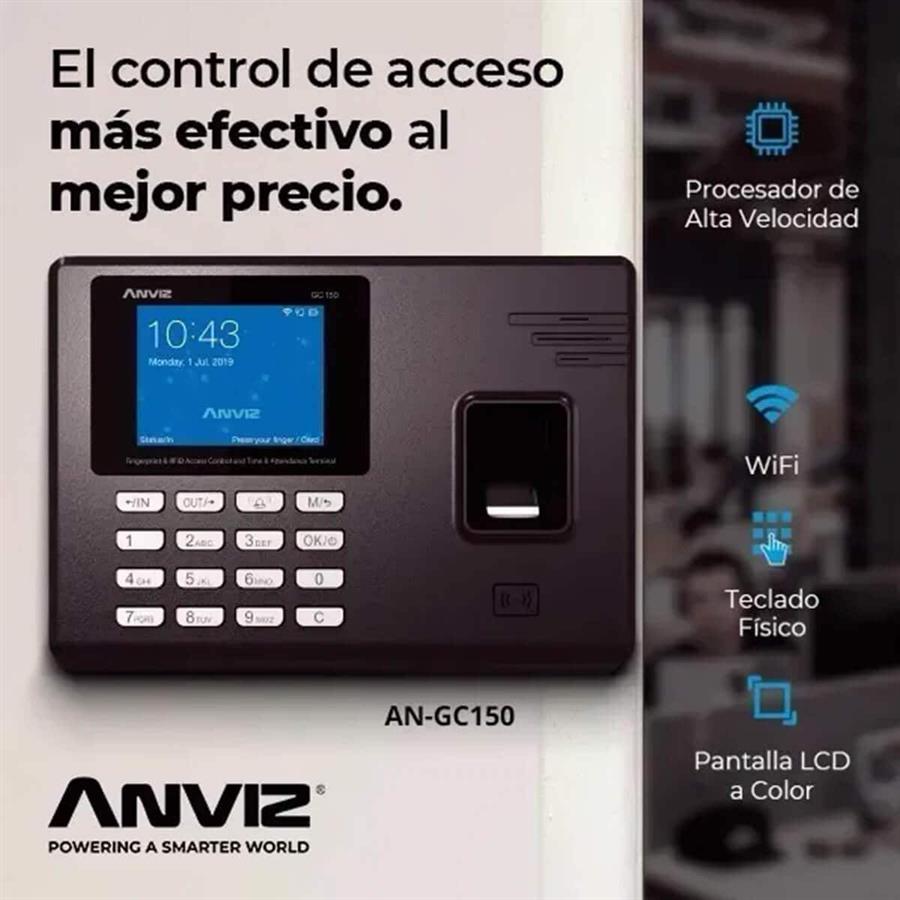 Control Acceso Biometrico GC100 Sin Fuente ANVIZ