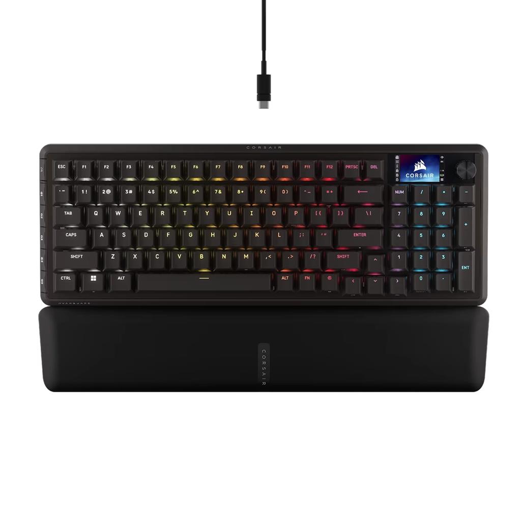 Teclado gamer CORSAIR VANGUARD 96 Mecánico inalámbrico Backlit RGB LED MLX Plasma Negro