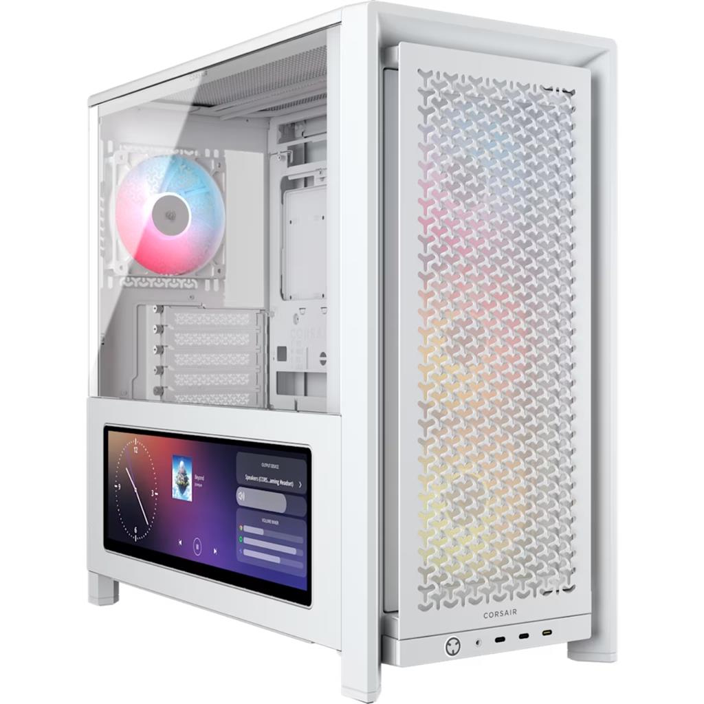 Gabinete CORSAIR FRAME 4000D LCD RS Performance Mid-Tower Blanco