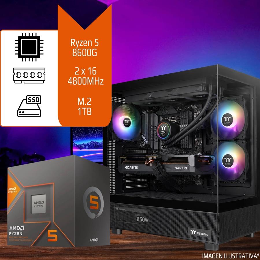 Pc Gamer / Diseño Ryzen 5 8600G 32GB (2x16GB) 4800MHz SSD M.2 1TB