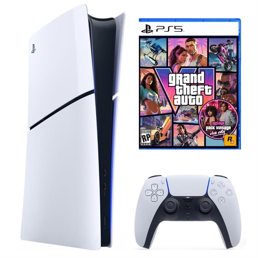Consola PlayStation 5 PS5 1TB Slim Digital + GTA VI (Grand Theft Auto 6) (CÓDIGO CANJEABLE EN LA CAJA) PS5 (PREVENTA)