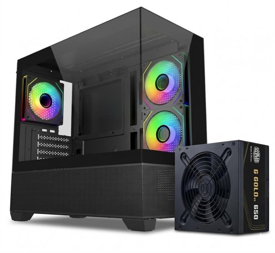 KIT COOLER MASTER MWE GOLD 650W V3 NM FR (No Modular) + 490 ELITE