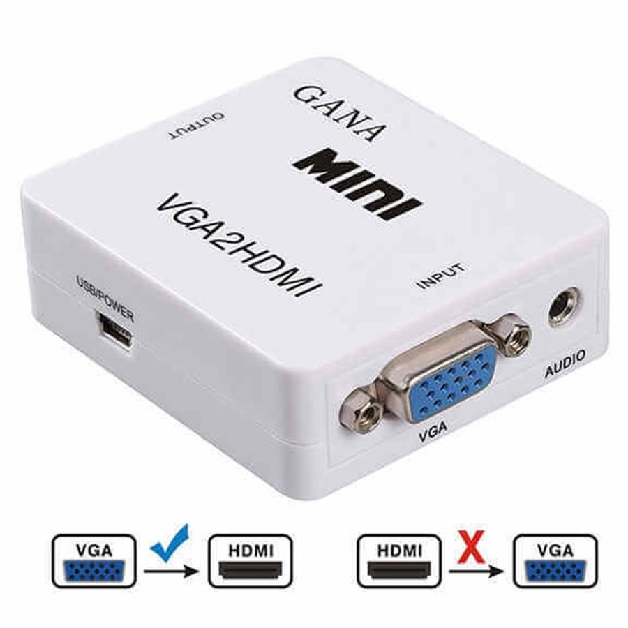 Adaptador VGA H a HDMI H con audio