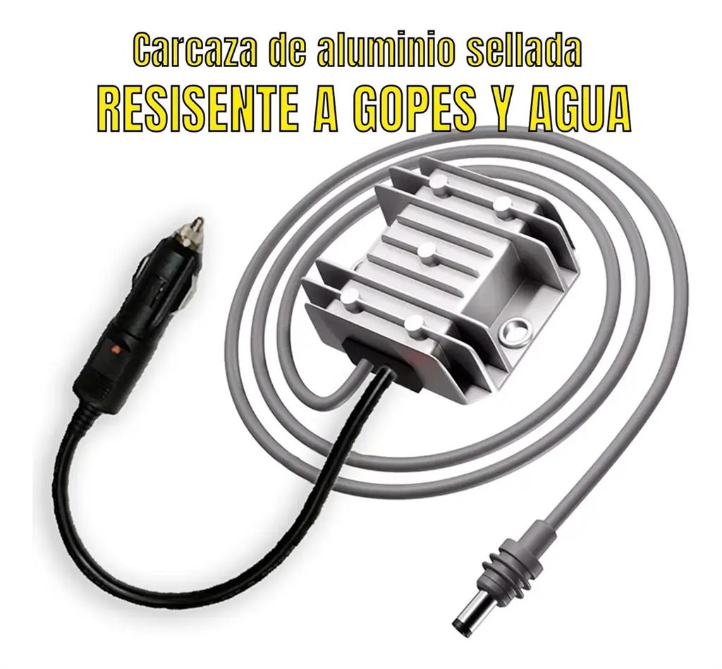 Inversor De Corriente Eléctrica DZERO con conexion a Power Inverter Para Auto Encendedor 12v A 30v Ip66 para Starlink Mini +cable 3mts