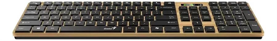 Teclado Wireless Genius Slimstar 7250Bt AI Pine Wood