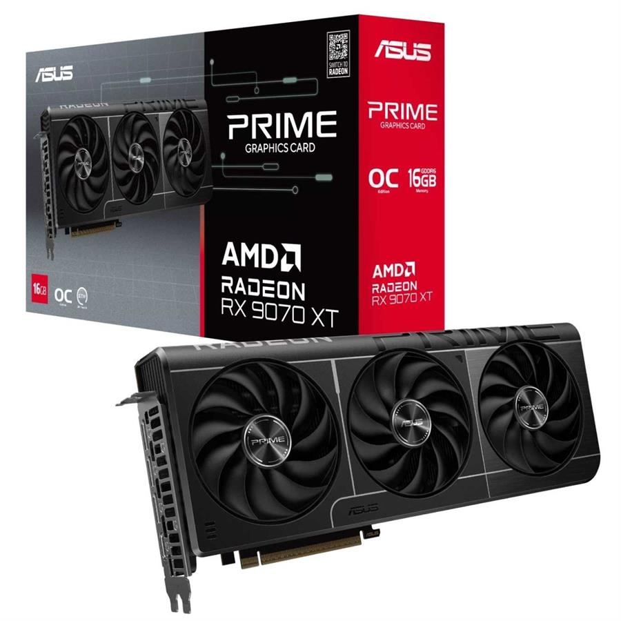 Placa de Video ASUS AMD Radeon PRIME RX9070XT O16G