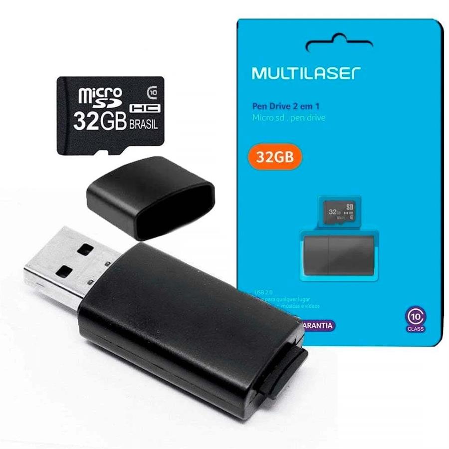Lector 2 en 1 USB + SD 32GB Multilaser (MC163)