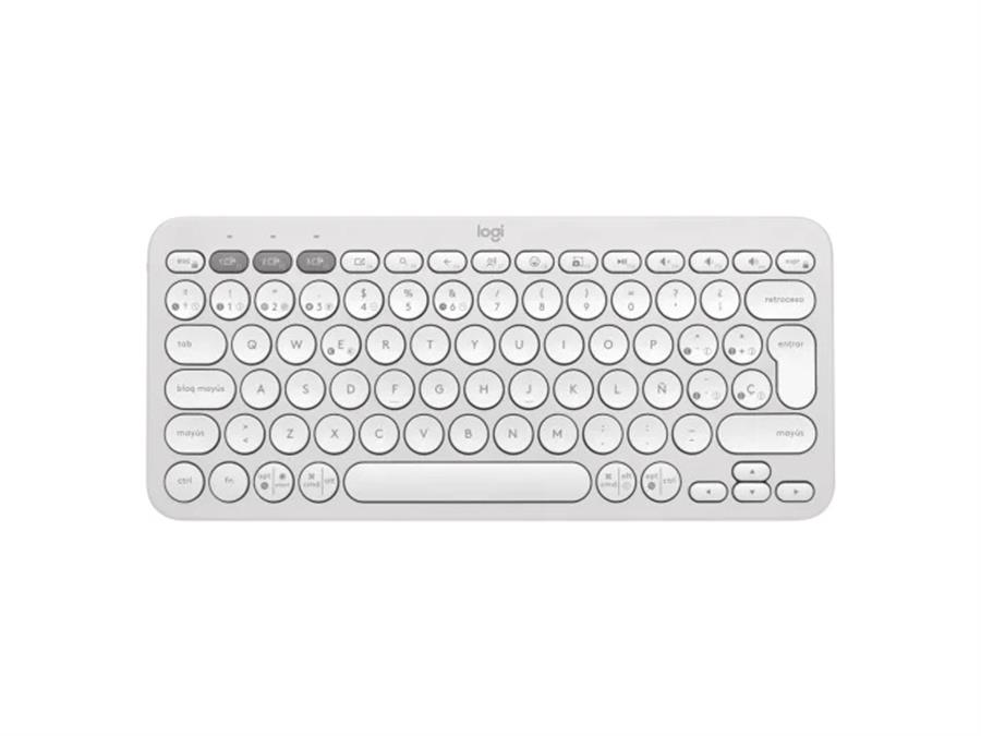 Teclado Logitech Bluetooth K380s Pebble White