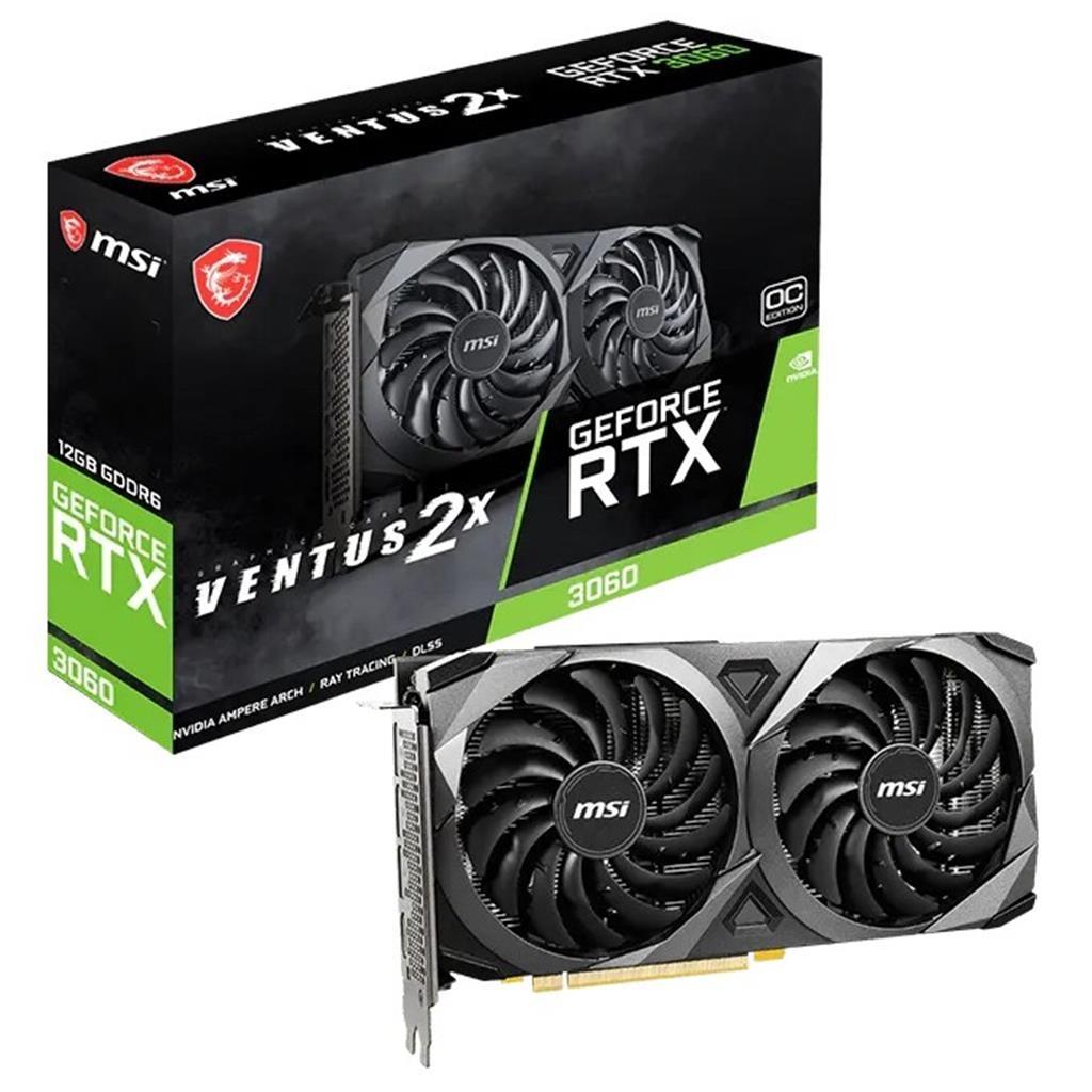 Placa de Video MSI NVIDIA GeForce RTX 3060 VENTUS 2X 12G OC V1