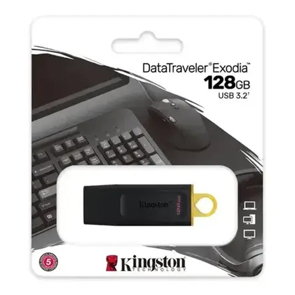 Pen Drive KINGSTON Exodia 128GB USB 3.2 Gen 1 Tipo A Negro