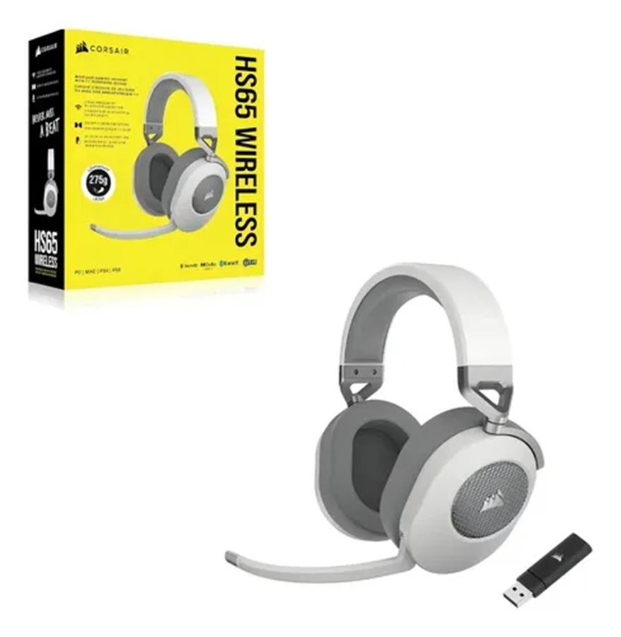 Auricular gaming cable Corsair HS65 Wireless blanco
