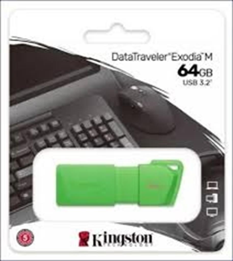Pen Drive 3.2 DTX 64GB Exodia M Neon Verde KINGSTON
