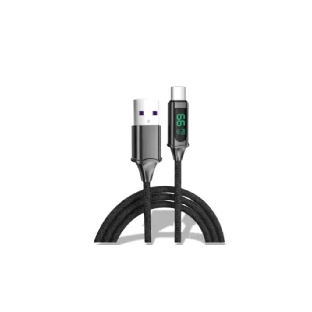 Cable de Carga Rápida 66W Tipo C con Visor Digital x 1m – CP01-20-016