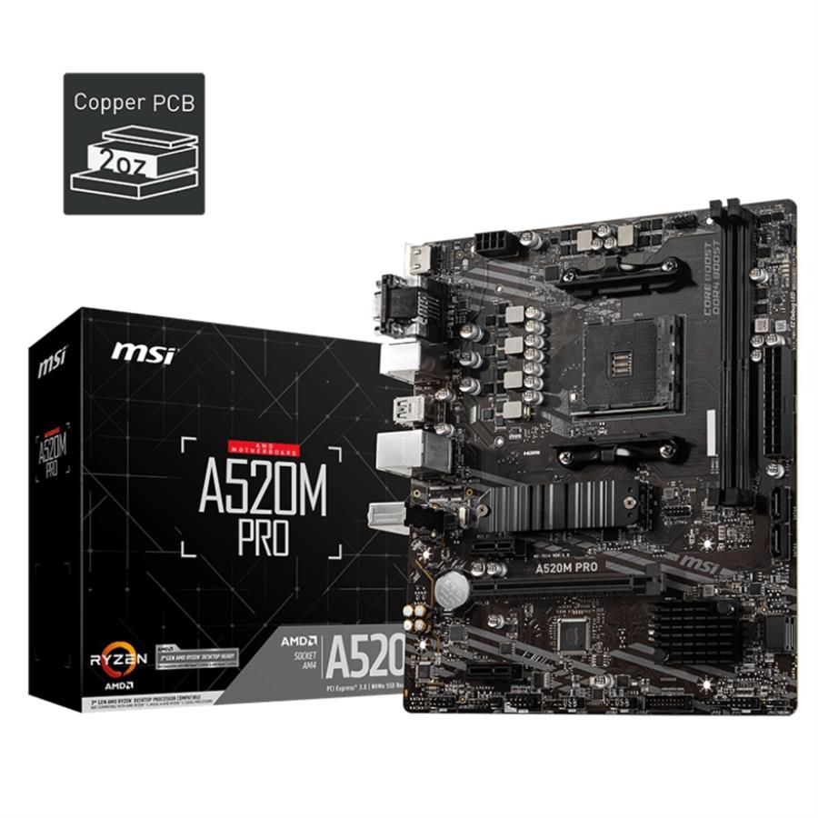 Mother MSI A520M PRO DDR4 AM4 (Series 3000/4000/5000)