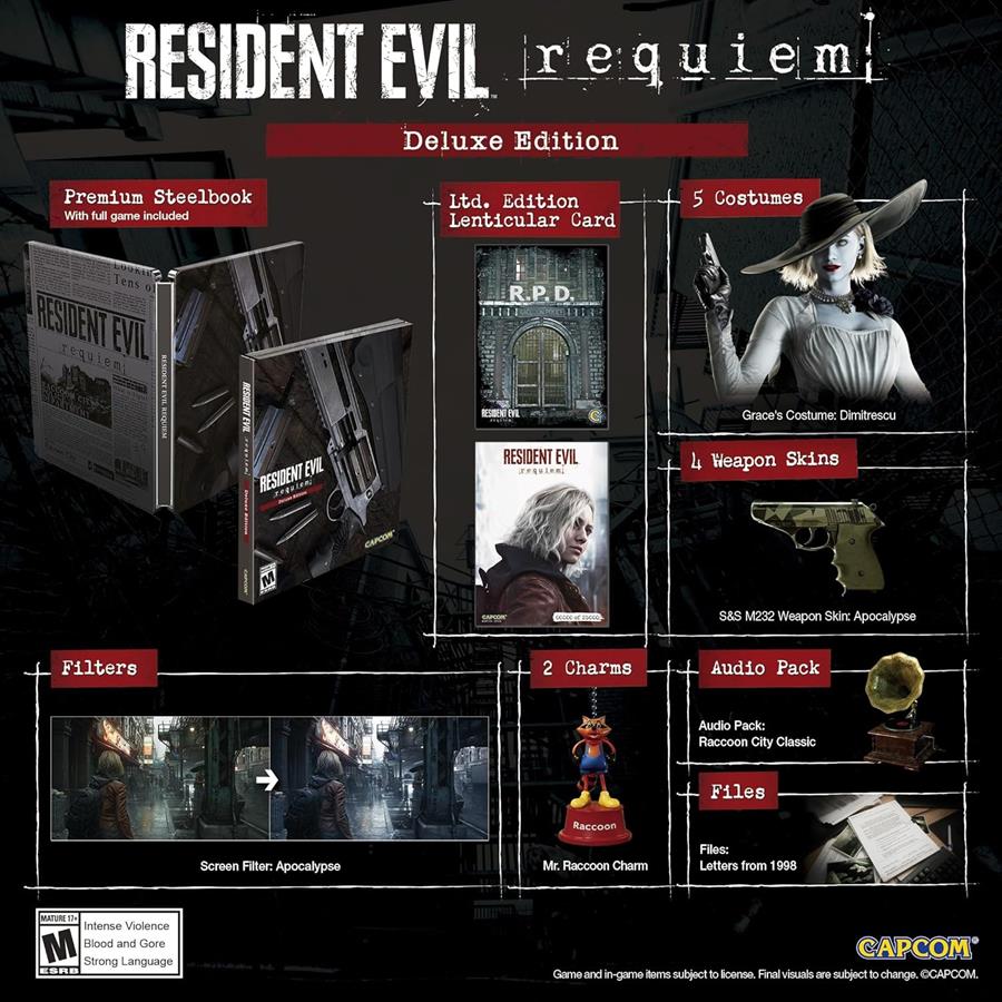 Resident Evil Requiem Deluxe Edition Steelbook PS5 físico (PREVENTA)