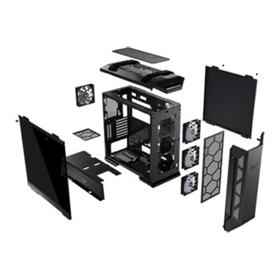 Gabinete Gamer Asus GT501 Tuf Gaming Case negro