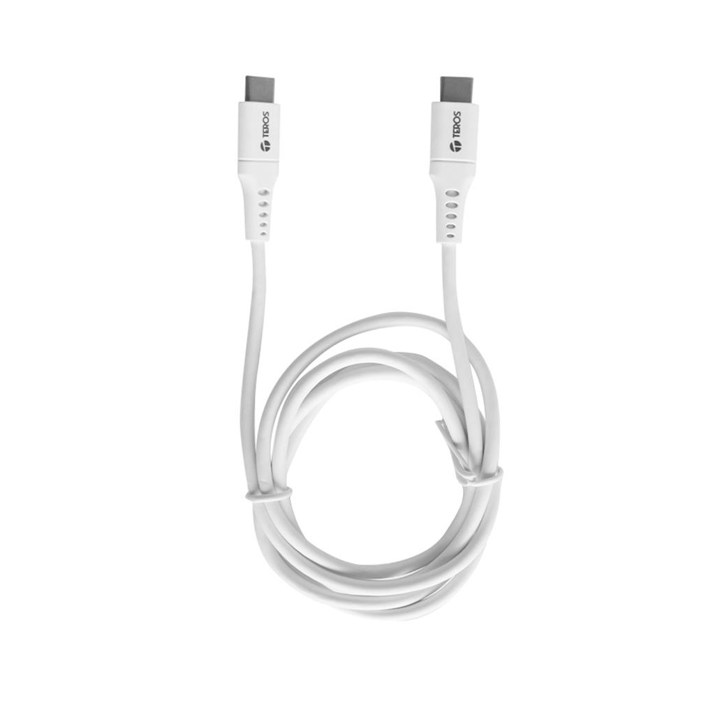 Cable Teros USB-C a USB-C White
