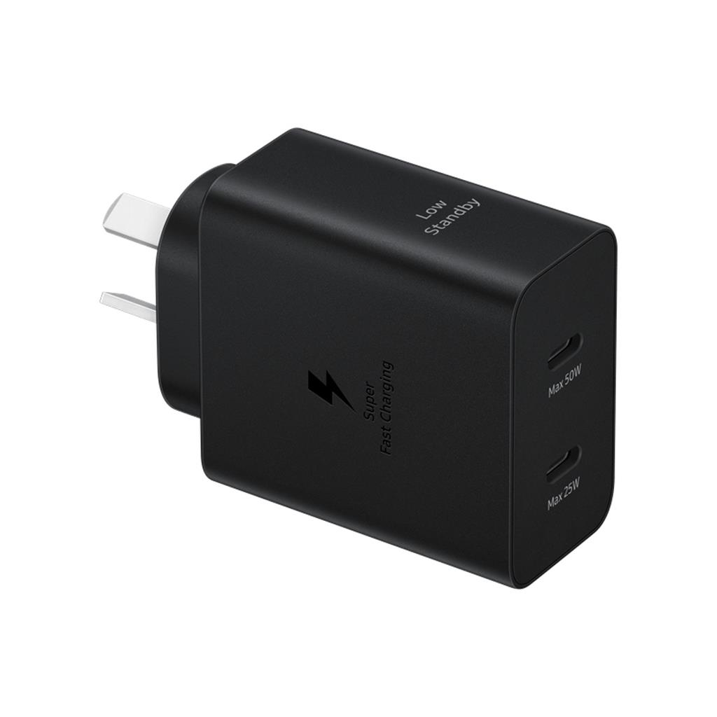 Cabezal Dúo Carga Super Rápida 50W Con Cable tipo C Negro