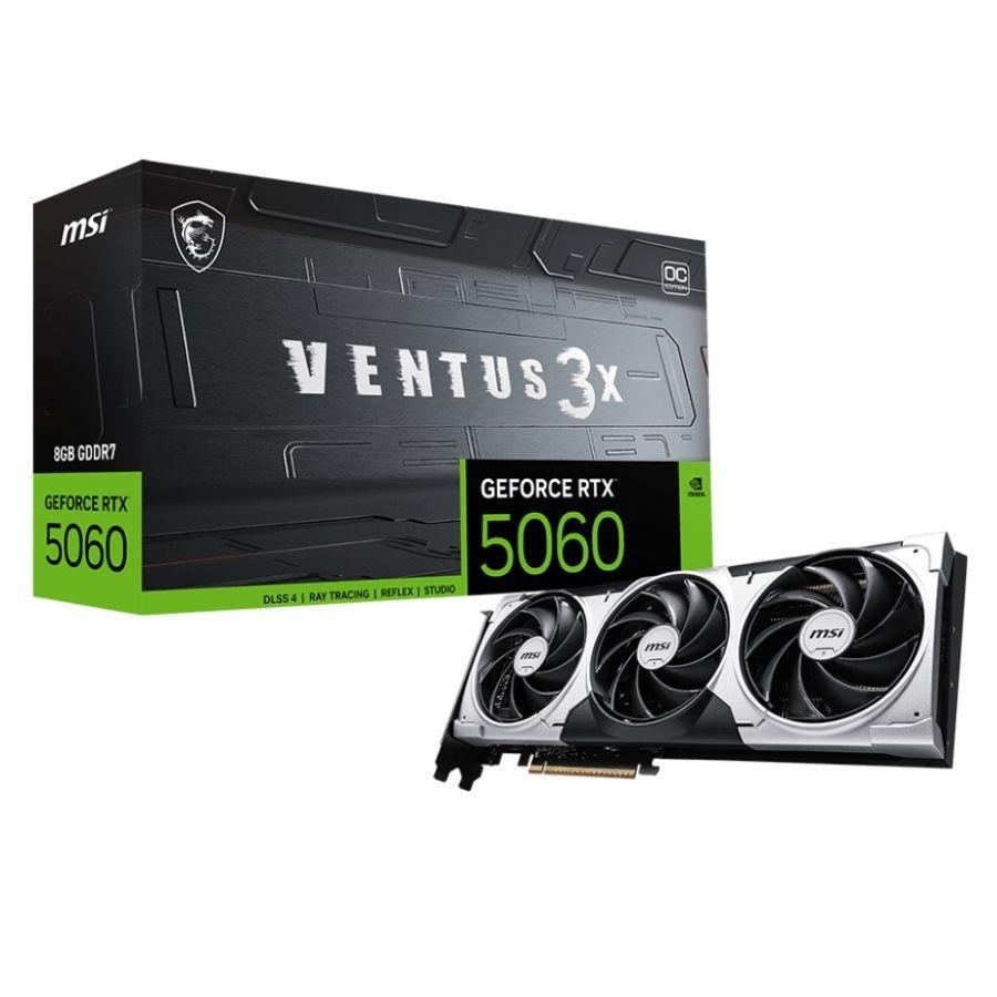 Placa de video MSI GeForce RTX 5060 VENTUS 3X OC 8GB