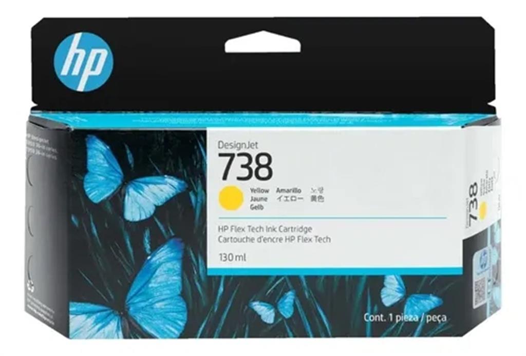Cartucho de Tinta  Plotter HP 738 Amarillo 130ML