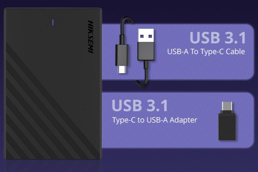Carry Disk SSD 2.5 Sata Usb Tipo-C 3.1 HikSemi (HS-HUBMHC201 2.5)