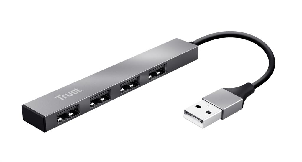 Minihub USB de 4 puertos en aluminio Halyx Trust