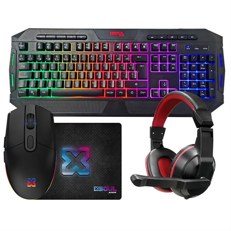 Combo Gamer 4 en 1  XSOUL  GAME-KIT4E1