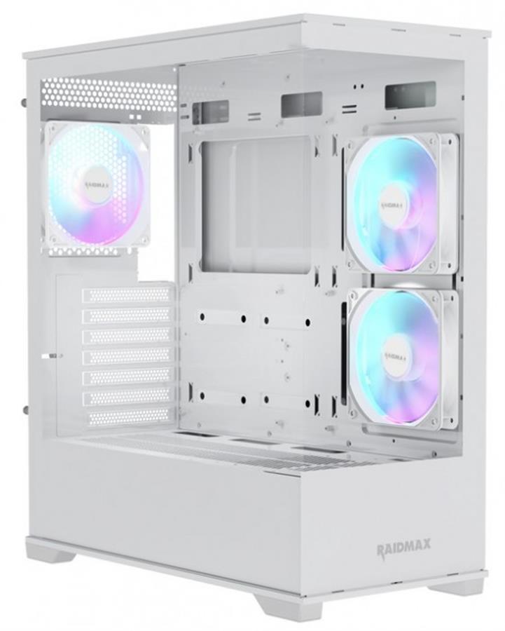 Gabinete Gamer Raidmax Infinita I801 Fishtank ARGB TG White