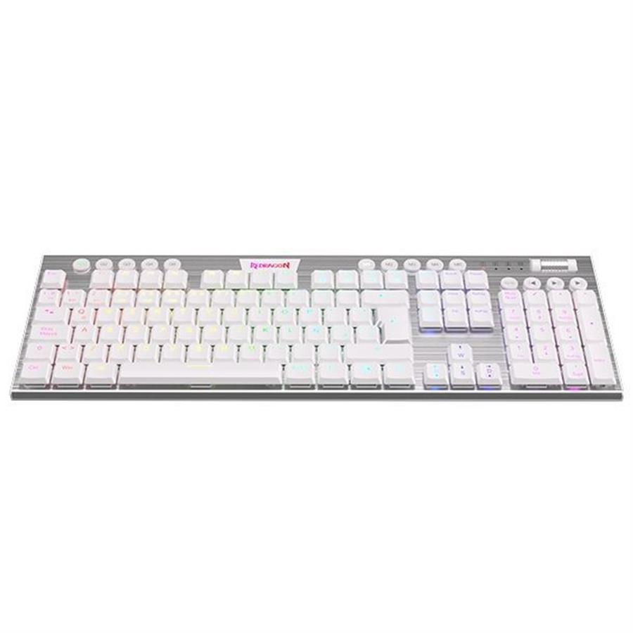 Teclado Inalámbrico Redragon Horus RGB K619 Blanco