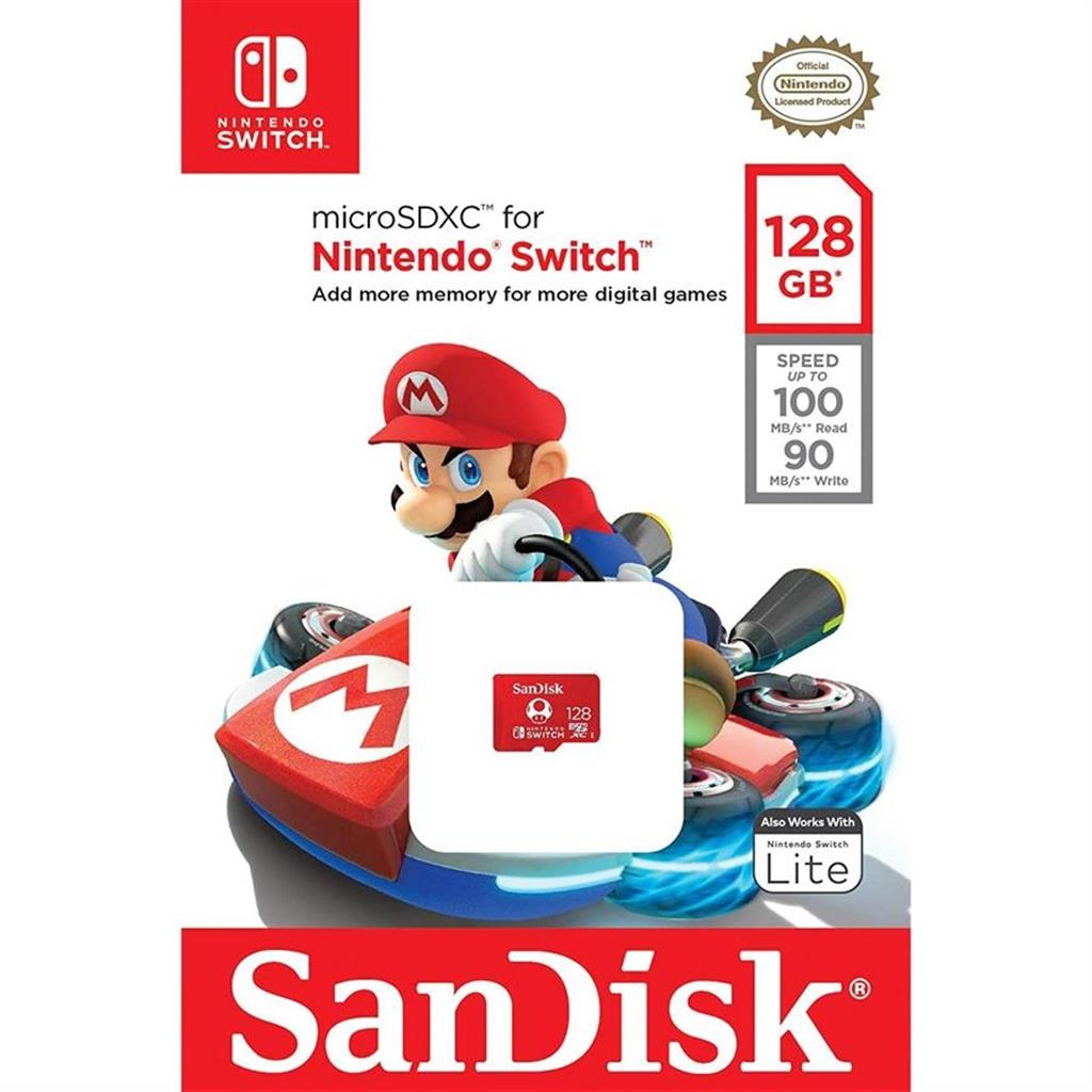 Tarjeta de Memoria Sandisk MicroSDXC 128GB UHS-I Card C10 U3 100Mb for Nintendo Switch Apex Legends Edition