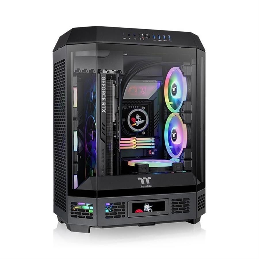 Gabinete TT The Tower 600 Mid-Tower TG x3 Fan x2 (consultar colores disponibles)
