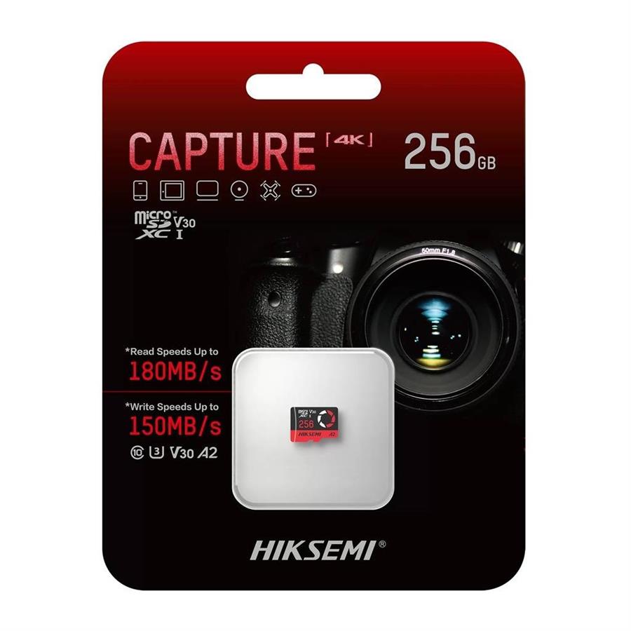 Memoria Micro SD HIKSEMI 256GB Capture para camaras profesionales 4k